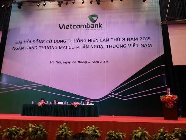 Đại hội cổ đông thường niên năm 2015 của ngân hàng Vietcombank.
