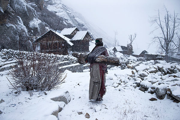 “Cuộc sống vùng sâu ở -21 độ C” chụp tại Shimla, Himachal Pradesh, Ấn Độ.