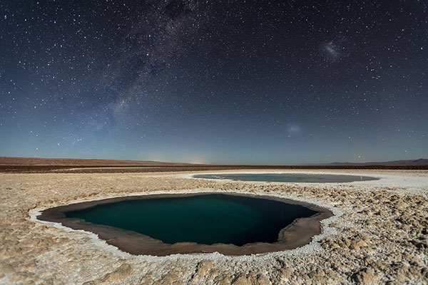 “Lagunas Baltinache (Sa mạc Atacama)” chụp tại Antofagasta, Chile.